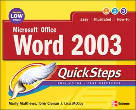Microsoft Office Word 2003 QuickSteps byMatthews, Martin; Cronan, John; Árcsökkenés